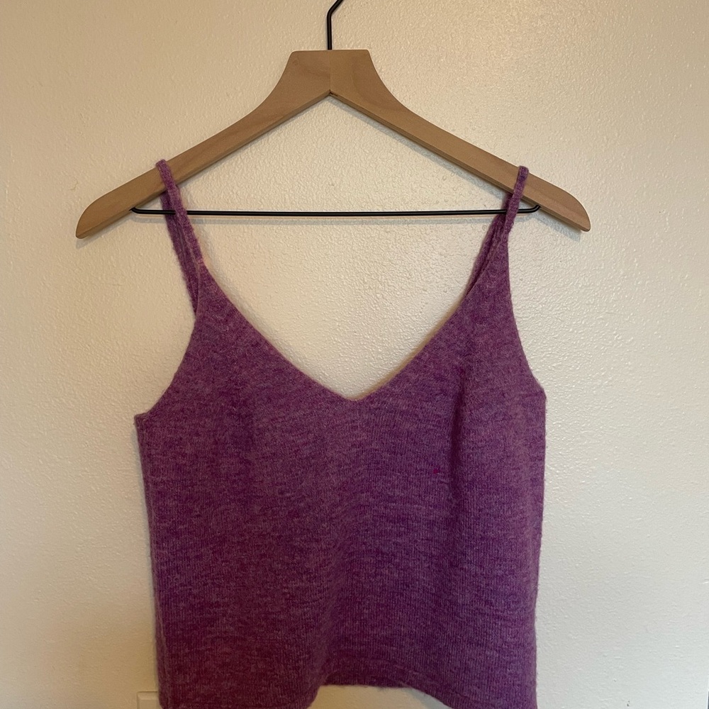 FRNCH purple knit tank